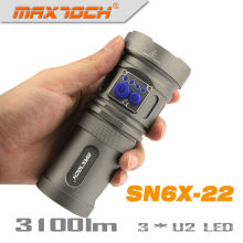 Maxtoch SN6X-22 U2 3 * 18650 Akku Pack kunterbunte Polizei Taschenlampe